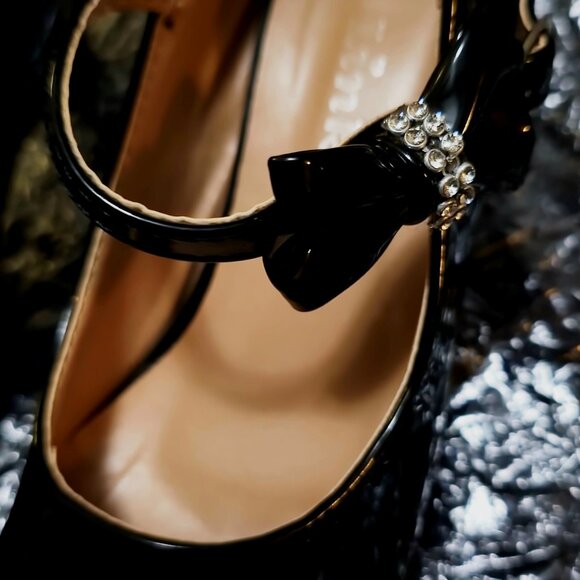 Little Girls Forever Link Mary Jane Pumps - Black Size 3 - Picture 4 of 6